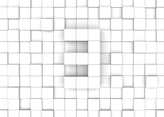 Cube block number 3 background