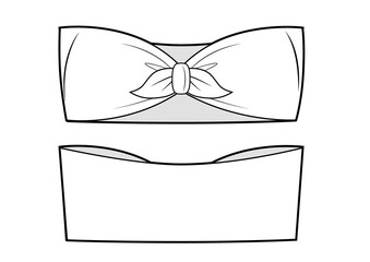 Beach wear top with the bow clasp on front. CROP TOP Design