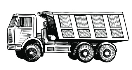 illustration of a truck for transportation, vector icon © kristinblack