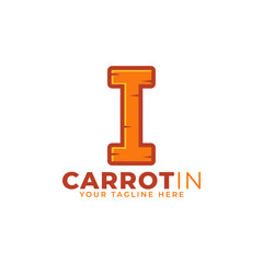 Initial Letter I Carrot Logo Design Vector. Designed for Web Site Design, Logo, App, UI