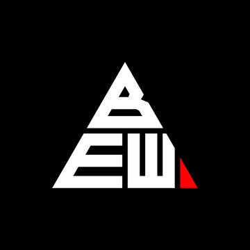 BEW triangle letter logo design with triangle shape. BEW triangle logo design monogram. BEW triangle vector logo template with red color. BEW triangular logo Simple, Elegant, and Luxurious Logo. BEW 
