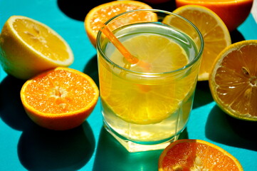 Natural juice from freshly squeezed oranges and lemons.