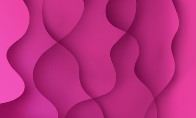 abstract fluid background in pink. layered 3d background forming realistic wavy paper. pretty artistic texture material.