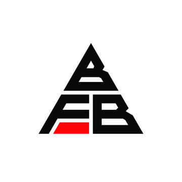 BFB triangle letter logo design with triangle shape. BFB triangle logo design monogram. BFB triangle vector logo template with red color. BFB triangular logo Simple, Elegant, and Luxurious Logo. BFB 