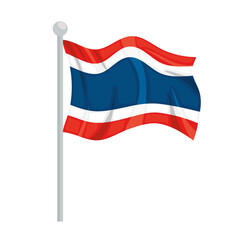 thailand flag waving