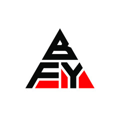 BFY triangle letter logo design with triangle shape. BFY triangle logo design monogram. BFY triangle vector logo template with red color. BFY triangular logo Simple, Elegant, and Luxurious Logo. BFY 