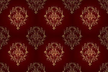 Seamless pattern with interesting doodles on colorfil background. Pano. Raster illustration.