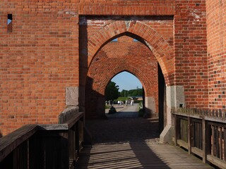 The gates and the bridge to Malbork Castle