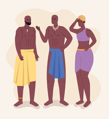 three african aborigines