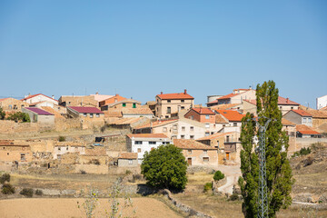 Fototapeta na wymiar a view of Tordesilos village, province of Guadalajara, Castile La Mancha, Spain