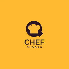 Letter Q Chef Logo , Initial Restaurant Cook Vector Design art