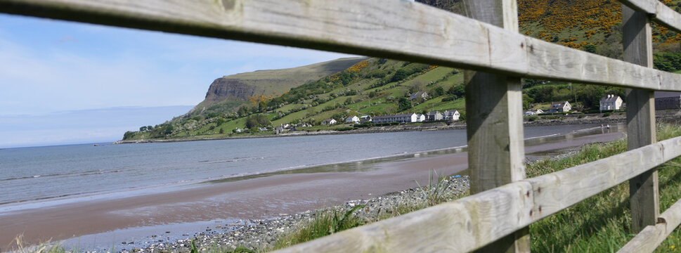 Glenariff Waterfoot Beach and Glen Antrim Northern Ireland