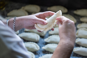 Making empanadas