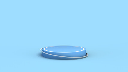 Mockup with geometric shape on abstract background. Empty pedestal for product display. 3D render.