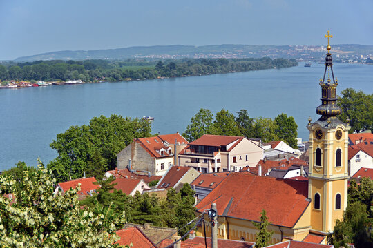 A beutiful view from The Gardos (Gardo&scaron;) Tower which is located in Zemun, Belgrade - Serbia. 