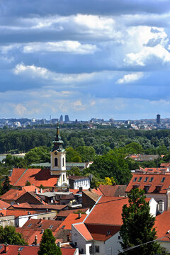 A beutiful view from The Gardos (Gardo&scaron;) Tower which is located in Zemun, Belgrade - Serbia. 