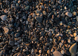 Beach stones as a background