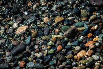 Beach stones as a background