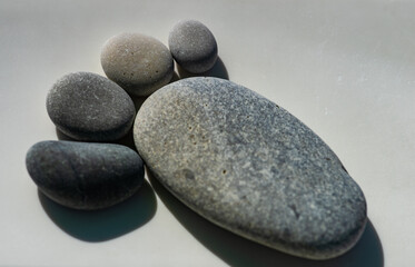 Fototapeta na wymiar Beach stones as a background