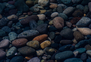 Beach stones as a background