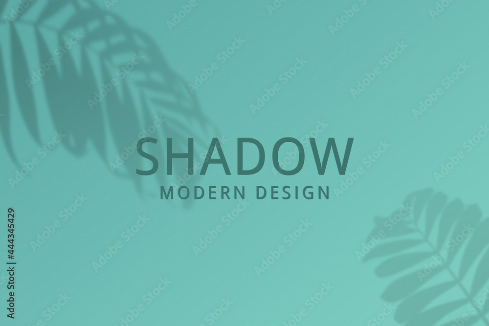 Poster shadow of leaves from window. shadow palm leaf isolated on transparent background for effect overlay