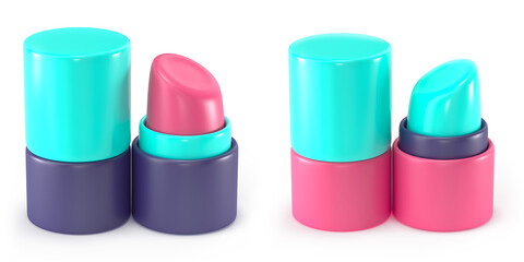 Lipstick icon in large size in different colors