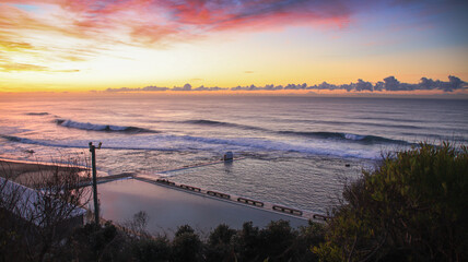 Ocean Bath, Sunrise Merewether Beach NSW, Australia