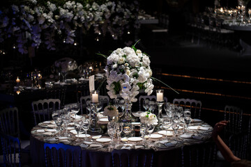 Wedding Hall Decor, Luxury Dining Event Decor