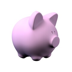 Piggy bank isolated on white background. 3D illustration.