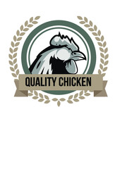 illustration of a label for restaurant chicken