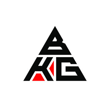 BKG triangle letter logo design with triangle shape. BKG triangle logo design monogram. BKG triangle vector logo template with red color. BKG triangular logo Simple, Elegant, and Luxurious Logo. BKG 