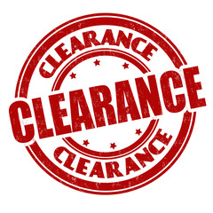 Clearance grunge rubber stamp