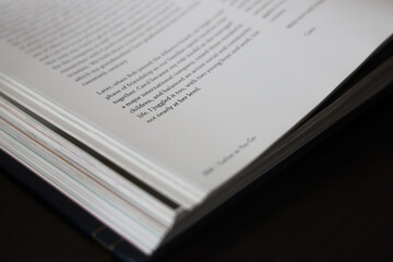 book on black background