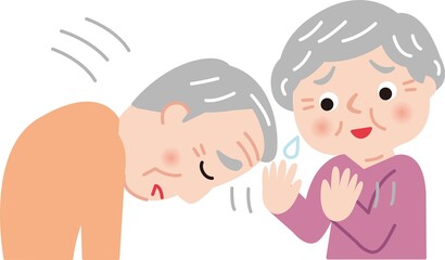 シニア夫婦、謝罪、許容、仲直り