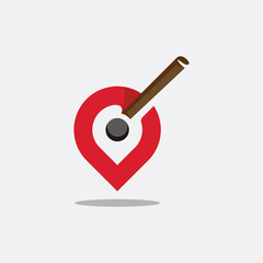 Logo or symbol of the location in which there is a match. suitable for business or graphic needs about it.
