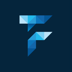 Logo or symbol of the letters T and also F in a modern style for technology. suitable for business or graphic needs about it.