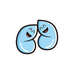 Logo or symbol of a cute two water mascot character twins. suitable for business or graphic needs about it.