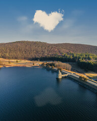 dam on the river heart cloud