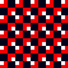 Abstract geometric pattern with lines, seamless background. Red black and white texture.