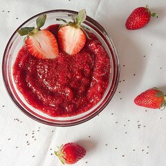 strawberry jam with chia seeds