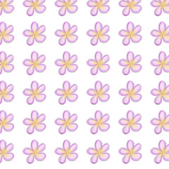 Seamless pattern with hand drawn flowers frangipani desigh for wallpaper, card, cover, wrapping wrap, stationary, fabric.