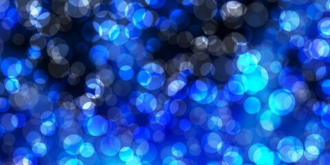 Light BLUE vector background with bubbles.