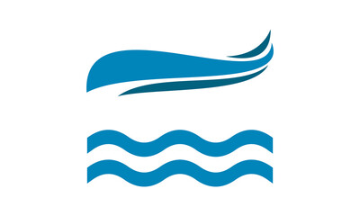 sea wave water blue vector