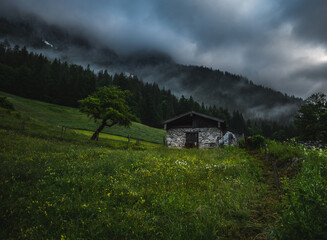 house in the mountains