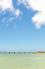 沖縄・那覇  瀬長島 夏の海と青空