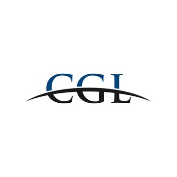 CGL initial overlapping movement swoosh horizon, logo design inspiration company business