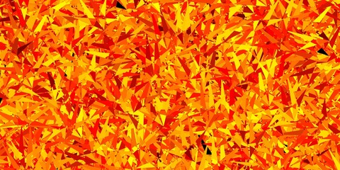 Dark Orange vector template with crystals, triangles.