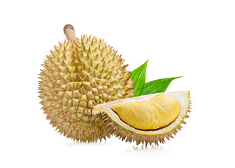 Obraz premium Durian isolated on white