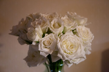 bouquet of white roses
