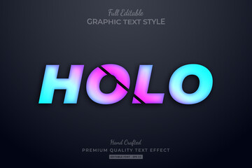 Holo Gradient premium text effect editable